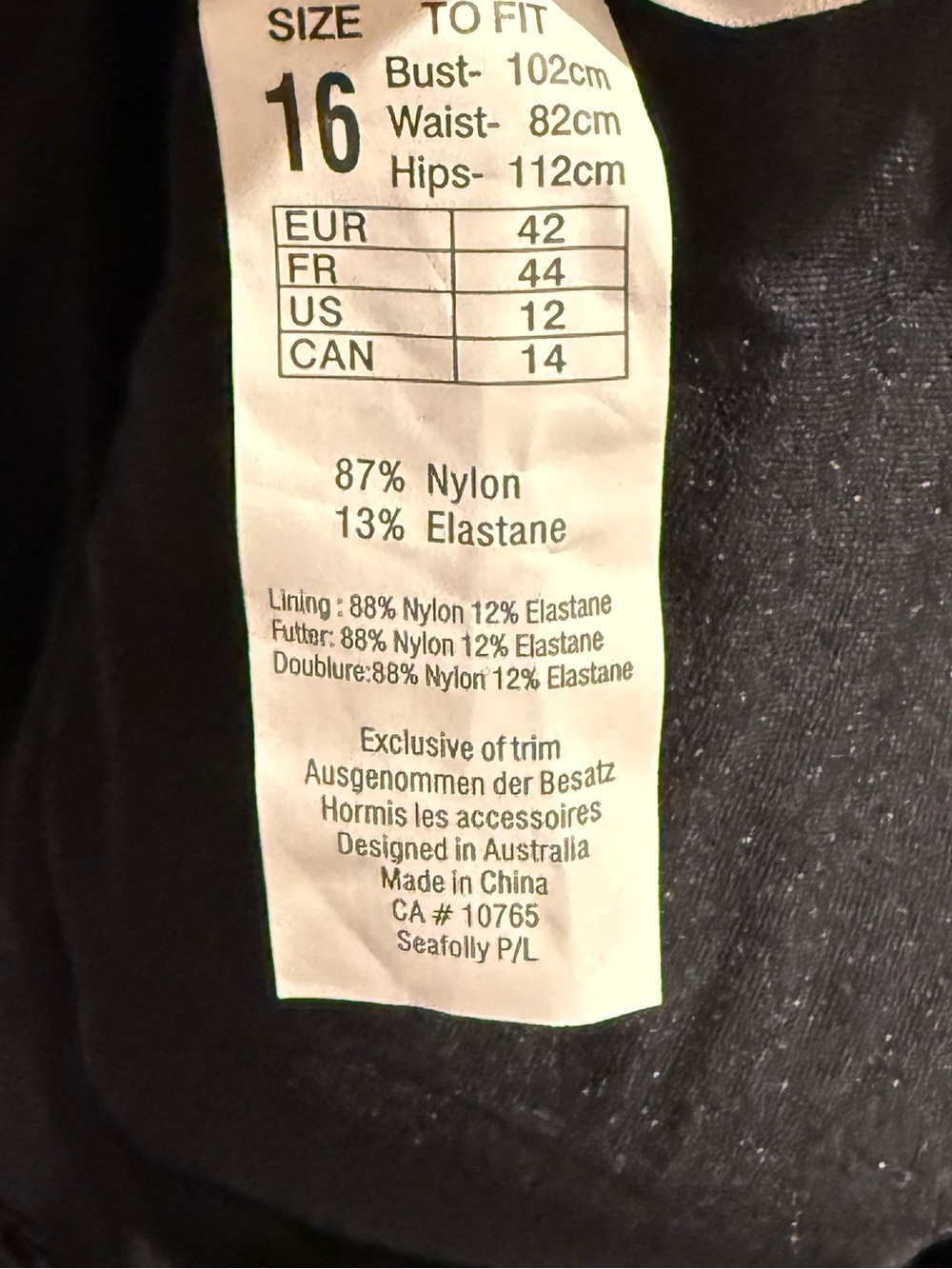 New Seafolly Collective Multi Strap One Piece - Black - Picture 13 of 13